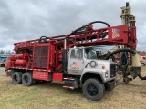 Ingersoll Rand Model T-3W Rotary Drill on 1995 Ford F-9000 Tandem Axle Chassis