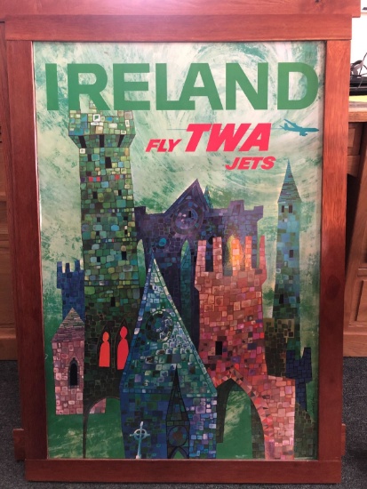 Vintage TWA "Ireland / Fly TWA Jets" Travel Poster