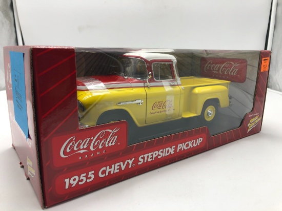 Johnny Lightning  1:18 Scale 1955 Chevy Stepside  Coca Cola Pick Up