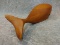 Carved and Signed Wooden Whale (Lebel)