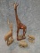 (4) African Carved Animals