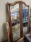 Pair of Mirrored French Beveled Mirror Armoire Doors