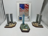 (3) Danbury Mint World Trade Center Memorials
