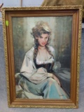 Large Oil on Canvas Signed Portrait