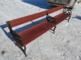 12' Wood and Iron Bench