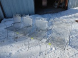 (4) Wrought Iron Patio Chairs in Gray