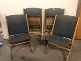 (4) Upholstered Theater Chairs