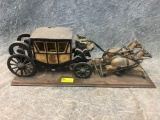 Wooden Model Horse Drawn Carriage
