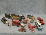 (13) Collectible Cast Iron Repro Toys and Banks
