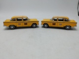 (2) 1963 Diecast Checker Cabs