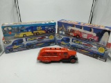 (4) Sunoco Advertising Promotions 1995, 1997 + 2 2003, MIB and a Phillips 66 Plastic Bank Truck
