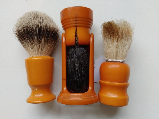 (3) Bakelite Shaving Brushes