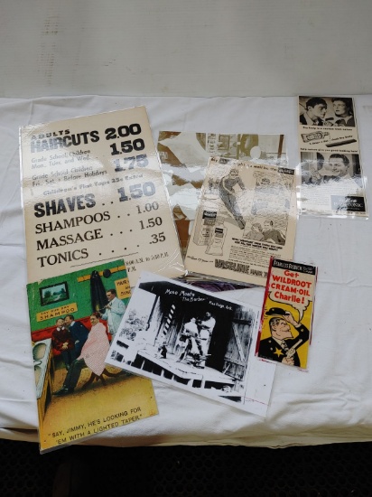 Asst. Barber Shop Ephemera & Advertising Pieces