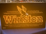 Winston Cigarettes Lit Window Advertiser