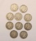 (10) Barber Half Dollars