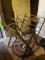 Antique Wood Clothes Rack & Cane Rug Beater