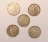 (5) Morgan Dollars