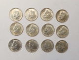 (12) 1964 Kennedy Half Dollars