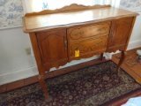Maple Chippendale Style 2 Drawer 2 Door Sideboard