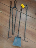 (4) Piece Hand Rot Fireplace Set