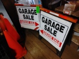 (2) Garage Sale Signs & (2) Road Cones