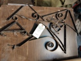 (6) Wrought Iron Shelf Brackets