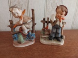 (2) Hummel Style Erich Stauffer Figurines