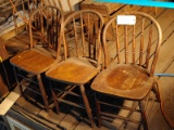 (5) Bowback Wood Kitchen Chairs