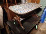 Vintage Ornate Inlaid Coffee Table