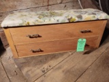 Homemade One Drawer Upholstered Lift Top Bench