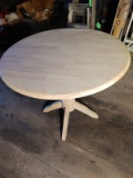 (2) Round Drop Leaf Pedestal Tables