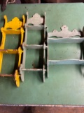 (3) Vintage Wall Racks