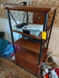 One Drawer 4 Shelf Stand Wood & Steel