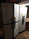 (2) Poly 2 Door Cabinets