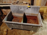 Galvanized Steel Double Basin Laundry Sink