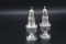 Pair of Empire Sterling Silver over glass Salt & Pepper Shakers