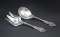Reed and Barton Les Six Fleurs Pattern Sterling Silver 2 Pc. Salad Serving Set