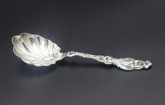 Gorham-Whiting Lily Pattern Sterling Silver Large Jelly Spoon