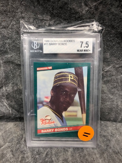 Graded Barry Bonds Rookie Card 7.5