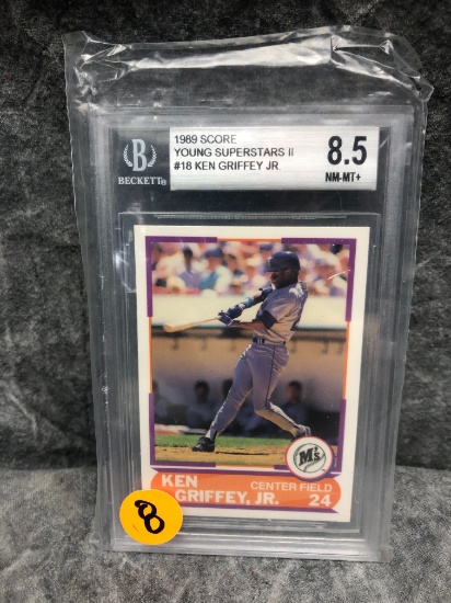 Graded Ken Griffey Jr. Rookie Card 8.5