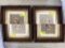 19th C George & Martha Washington Chromolithographs in Walnut Frames