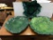 (3) Pottery Leaf Dishes