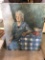 Large painting o/c of Elderly Woman in a Blue Dress