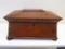 Antique Continental Burl Wood Veneer Humidor