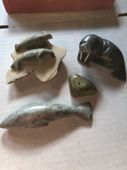 (3) Small Pieces Inuit Sculpture