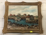 Signed/Dated Oil on Canvas Northern Cove Scene