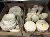 (70+/-) Pieces Minton White Swirl Pattern China