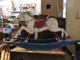 Red, White and Blue Antique Rocking Horse