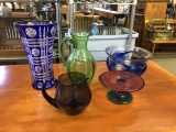 (5) Pieces Colored Glass