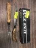 Buck Knife and Carving Set